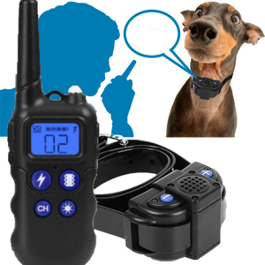 1.2-Mile Extra Long Range Walkie-Talkie Rechargeable Waterproof Dog Training Collar with Beep/Vibrate/Shock Modes