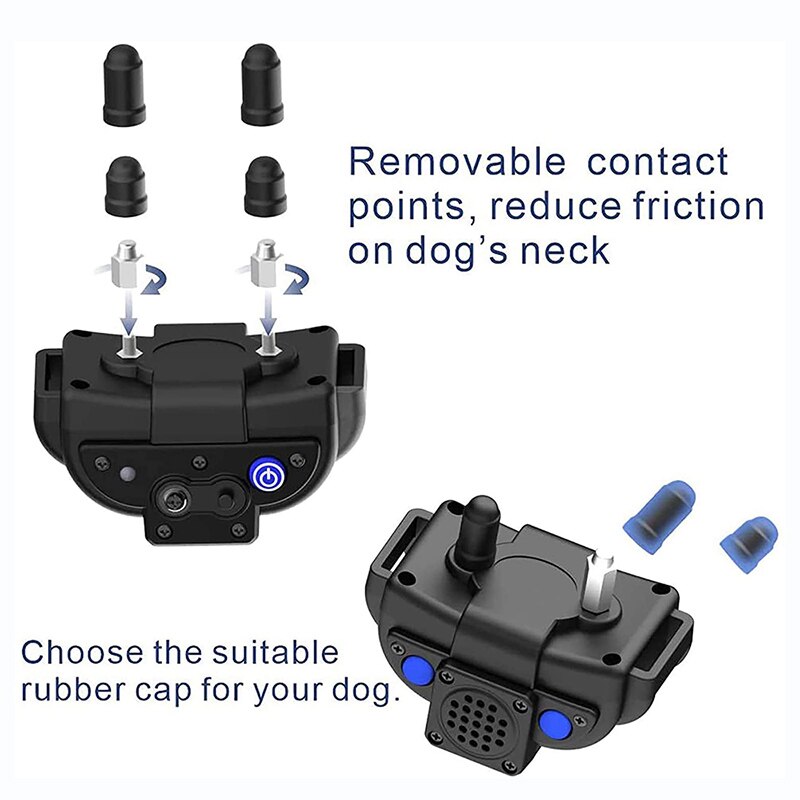 6500-Ft Long Range Walkie-Talkie Rechargeable Waterproof Dog Training Collar with Beep/Vibrate/Shock Modes