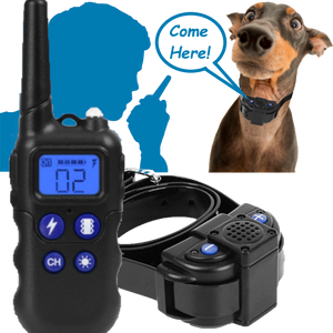 1.2-Mile Extra Long Range Walkie-Talkie Rechargeable Waterproof Dog Training Collar with Beep/Vibrate/Shock Modes