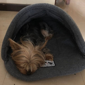 Warm & Cozy Nestling Cave Bed for Puppies and Small Dogs