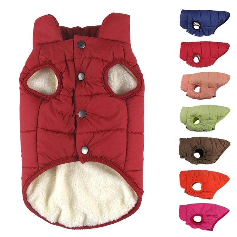 Warm 4-Button Winter Coats For Small And Medium Dogs
